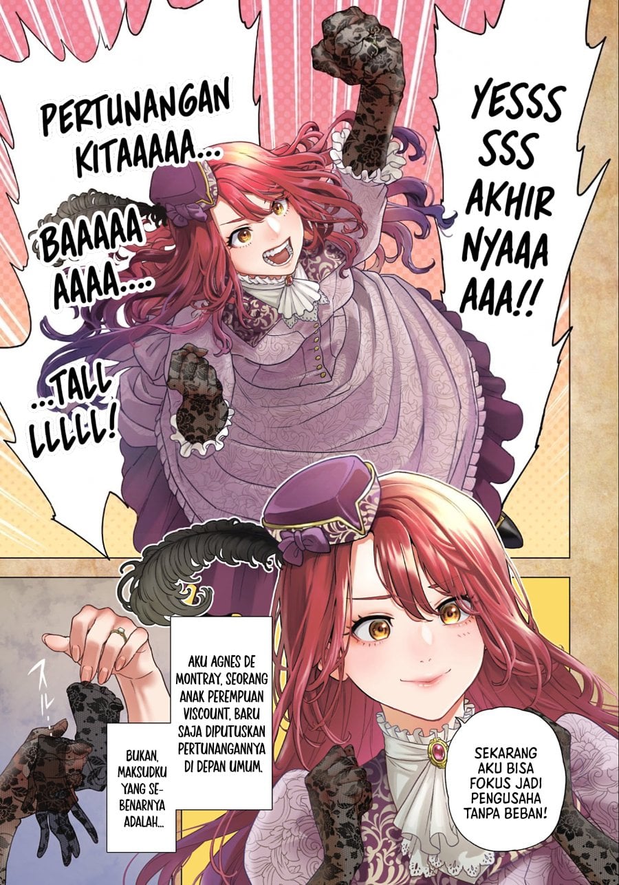 Baca Shounin Reijou Agnes Henkyou ni Tsuihou Sareta Akuyaku Reijou wa Shousai o Hakki Shi Nariagaru - Chapter 1 halaman 2