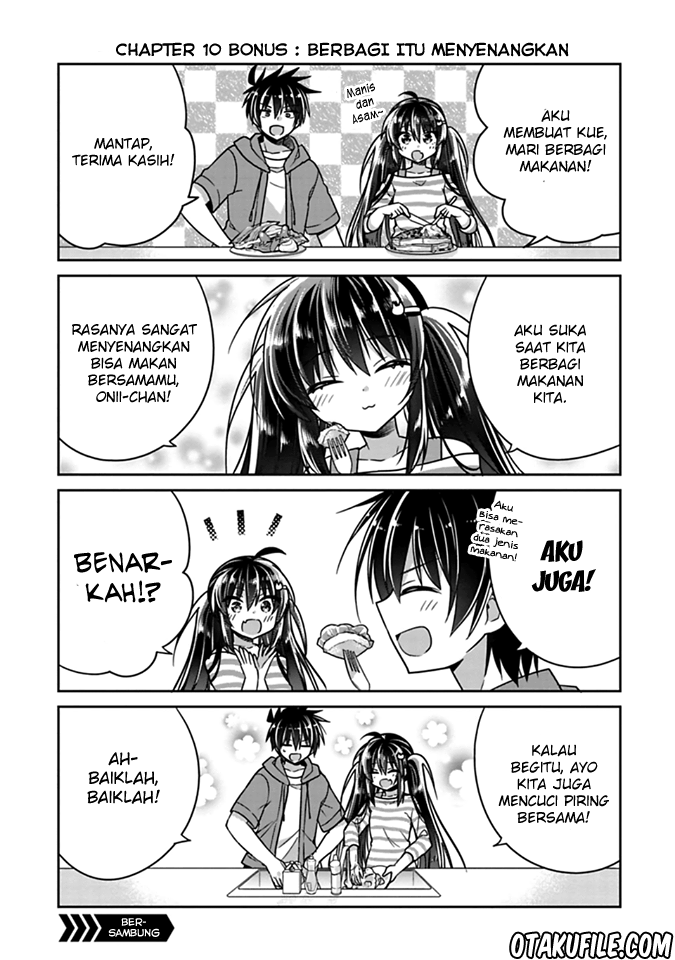 Baca Siscon Ani to Brocon Imouto ga Shoujiki ni Nattara - Chapter 10.1 halaman 1