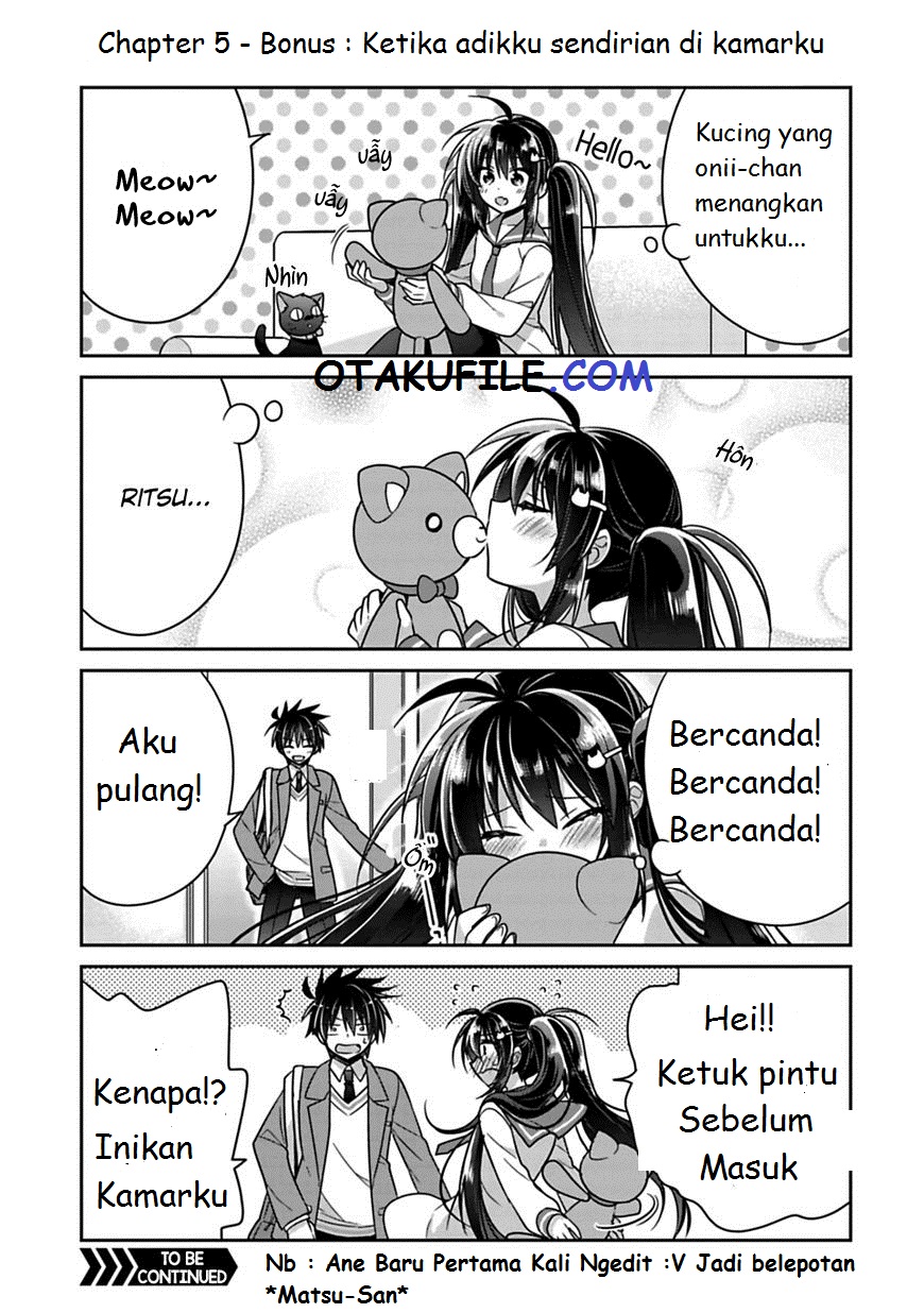 Baca Siscon Ani to Brocon Imouto ga Shoujiki ni Nattara - Chapter 5.5 halaman 1
