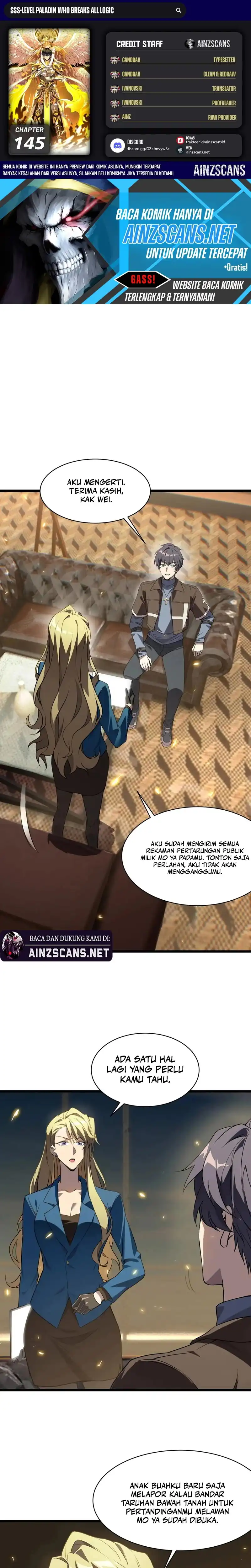 SSS-Level Paladin Who Breaks All Logic Chapter 145 - Page 1