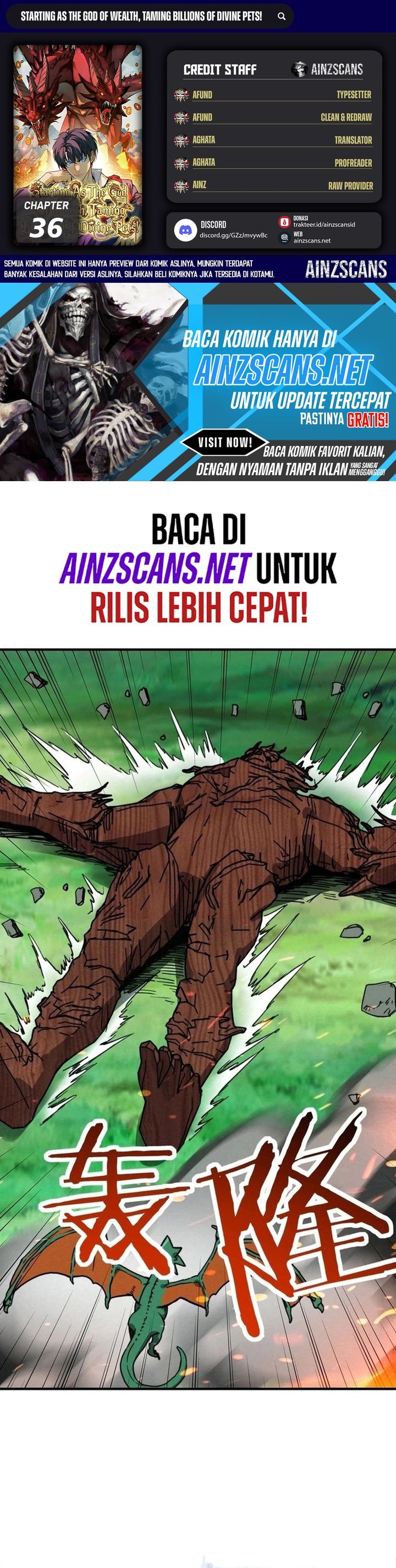 Baca Start by changing your job to the God of Wealth and taming billions of divine pets! - Chapter 36 halaman 1