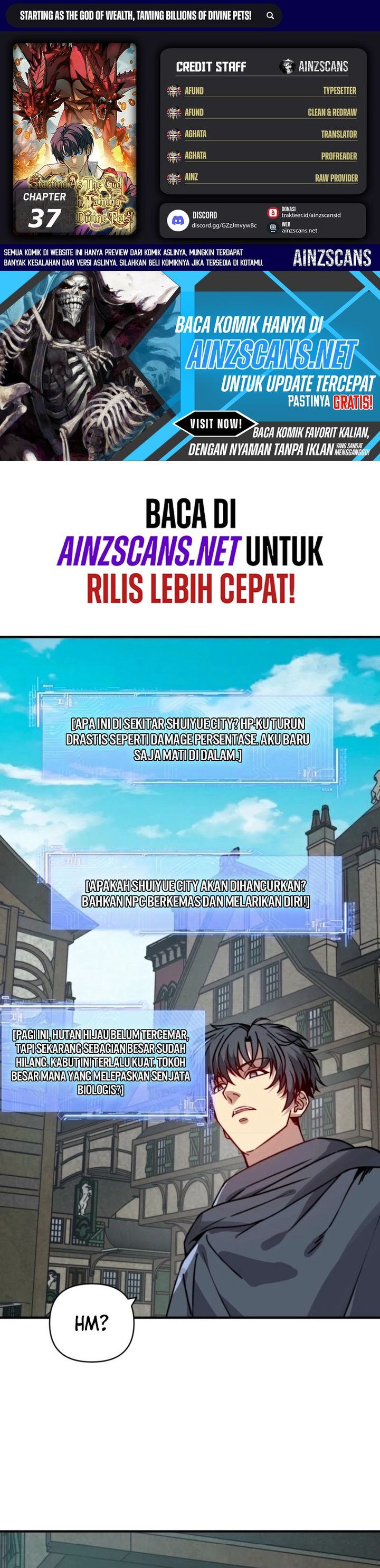 Baca Start by changing your job to the God of Wealth and taming billions of divine pets! - Chapter 38 halaman 1