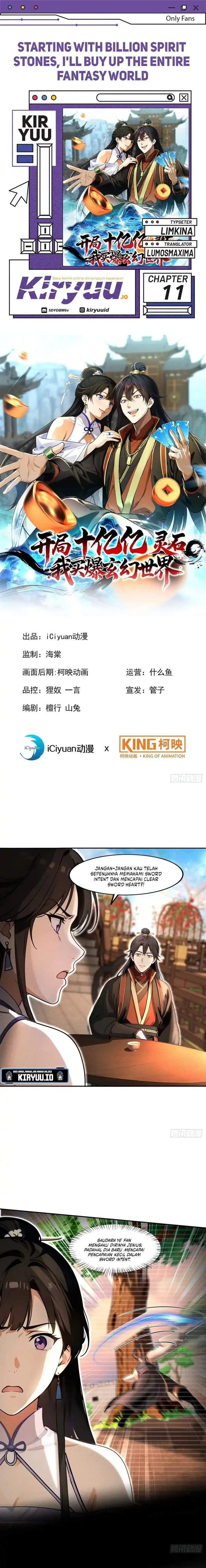 Baca Starting with Ten Billion Spirit Stones, I Buy Out the Fantasy World - Chapter 11 halaman 1