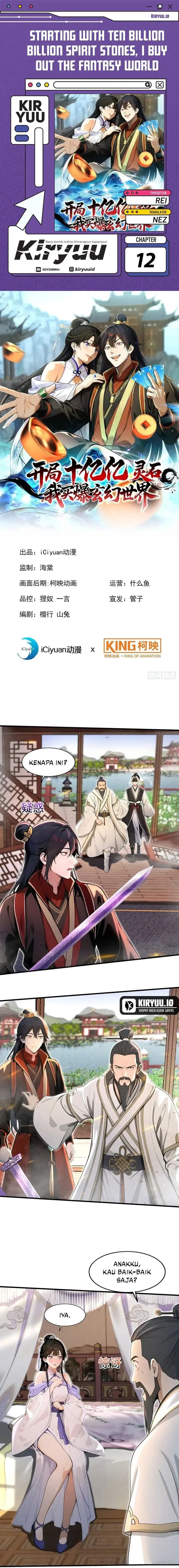 Baca Starting with Ten Billion Spirit Stones, I Buy Out the Fantasy World - Chapter 12 halaman 1