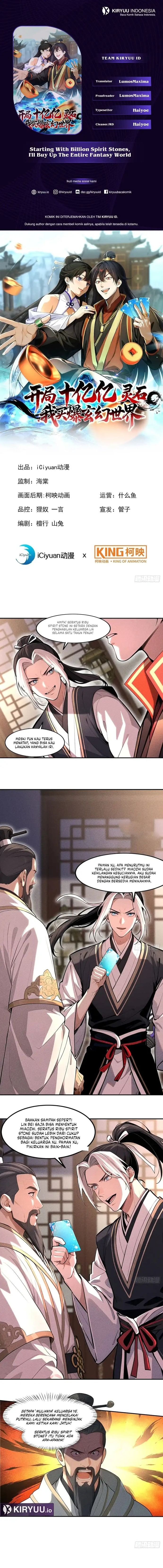 Baca Starting with Ten Billion Spirit Stones, I Buy Out the Fantasy World - Chapter 13 halaman 1