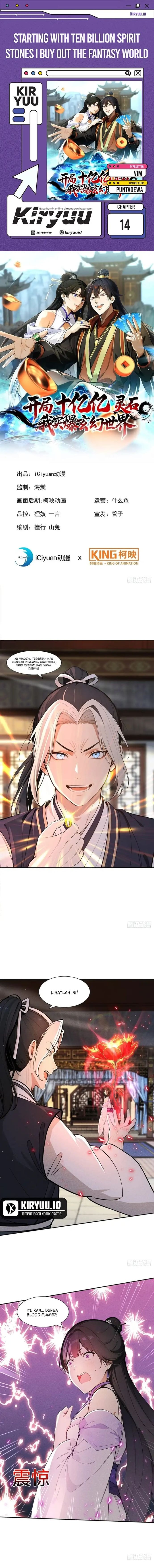 Baca Starting with Ten Billion Spirit Stones, I Buy Out the Fantasy World - Chapter 14 halaman 1