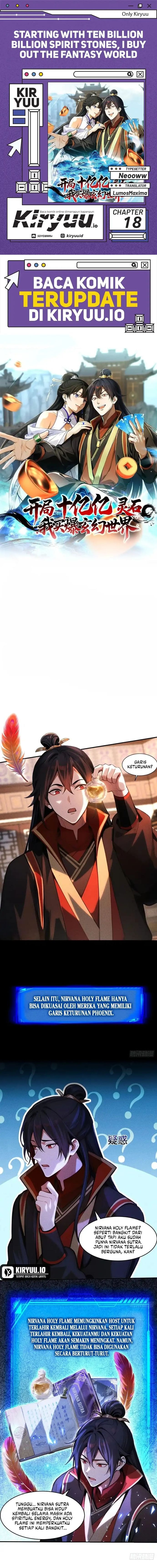 Baca Starting with Ten Billion Spirit Stones, I Buy Out the Fantasy World - Chapter 18 halaman 1