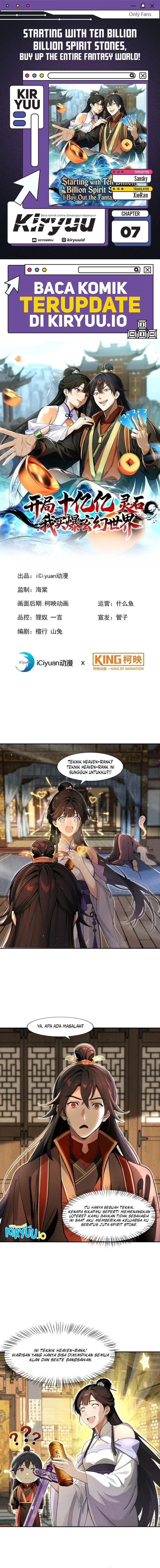 Baca Starting with Ten Billion Spirit Stones, I Buy Out the Fantasy World - Chapter 7 halaman 1