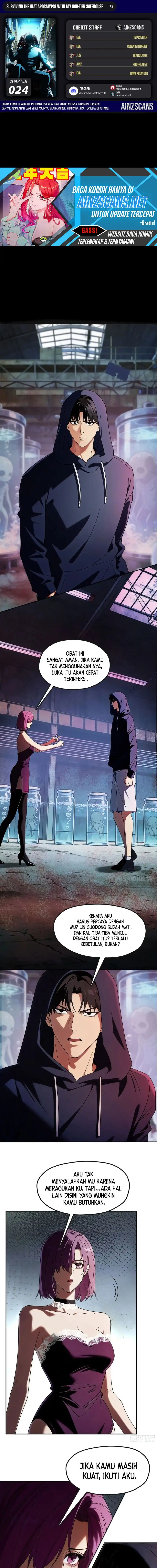 Baca Surviving the Heat Apocalypse with My God-Tier Safehouse - Chapter 24 halaman 1