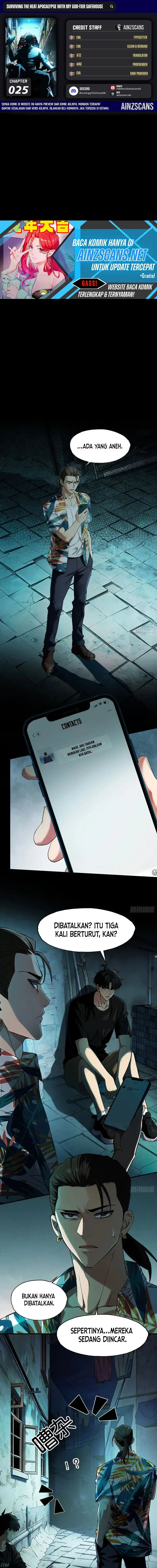 Baca Surviving the Heat Apocalypse with My God-Tier Safehouse - Chapter 25 halaman 1