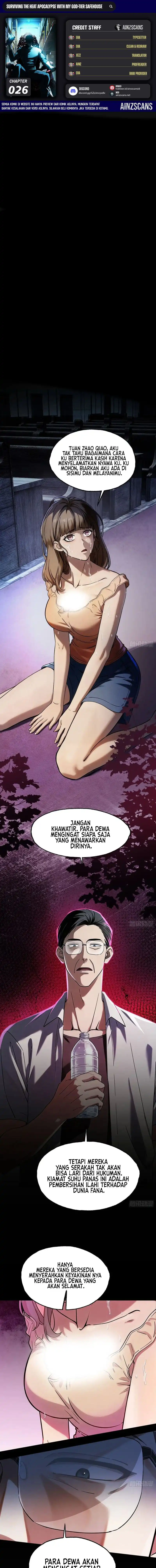 Baca Surviving the Heat Apocalypse with My God-Tier Safehouse - Chapter 26 halaman 1