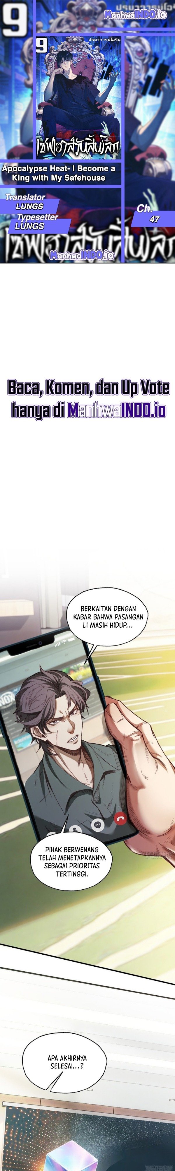 Baca Surviving the Heat Apocalypse with My God-Tier Safehouse - Chapter 47 halaman 1