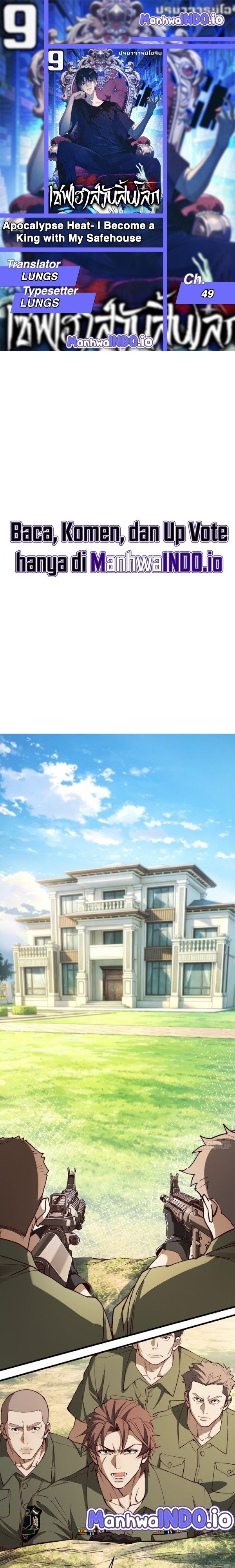 Baca Surviving the Heat Apocalypse with My God-Tier Safehouse - Chapter 49 halaman 1