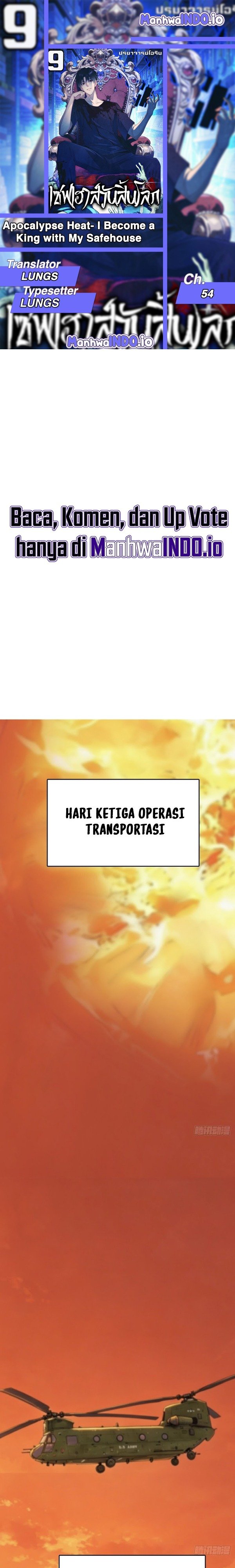 Baca Surviving the Heat Apocalypse with My God-Tier Safehouse - Chapter 54 halaman 1