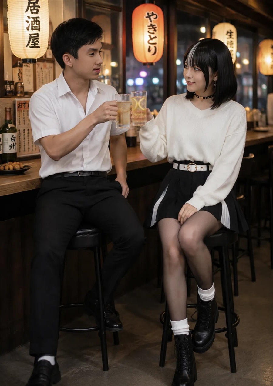 Tachi Nomi Izakaya De Kei Joshidaisei Ga Tonari Ni Kuru Hanashi Chapter 16 - Page 19