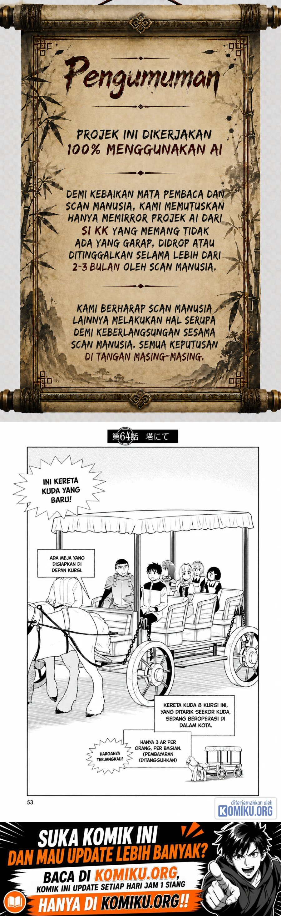Baca Takarakuji de 40-oku Atatta n dakedo Isekai ni Ijuu Suru Chapter 64 Bahasa Indonesia page 6