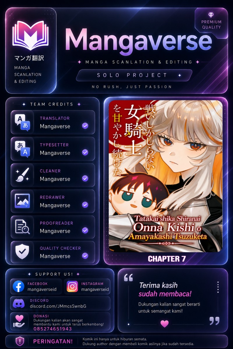 Baca Tatakai shika Shiranai Onna Kishi o Amayakashi Tsuzuketa - Chapter 7 halaman 1