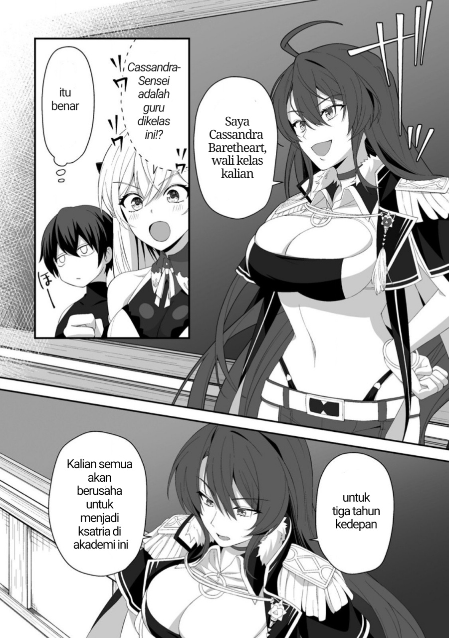 Baca Teisou Gyakuten Sekai De Yuiitsu No Otoko Kishi No Ore, Onna Kishi Gakuen Ni Nyuugaku Shitara Nazeka Eiyou Atsukai Sareta ~Zetsurin Skill De Harem Musou~ - Chapter 4.3 halaman 4