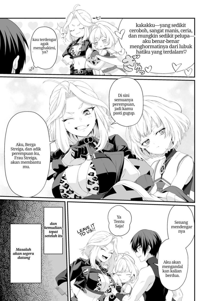 Baca Teisou Gyakuten Sekai De Yuiitsu No Otoko Kishi No Ore, Onna Kishi Gakuen Ni Nyuugaku Shitara Nazeka Eiyou Atsukai Sareta ~Zetsurin Skill De Harem Musou~ - Chapter 5.1 halaman 3