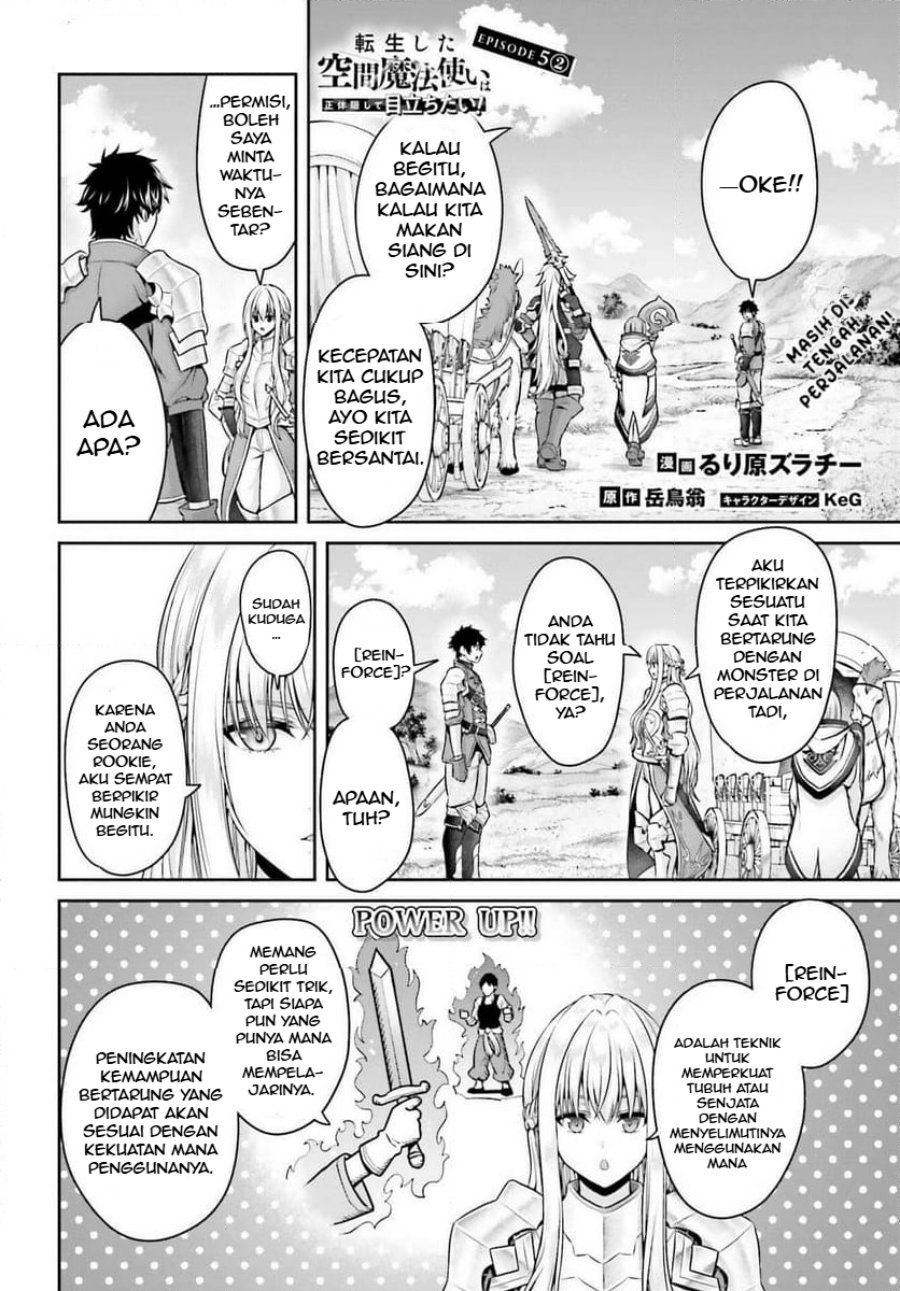Baca Tensei shita Kuukan Mahoutsukai wa Shoutai Kakushite Medachitai! - Chapter 5.2 halaman 2