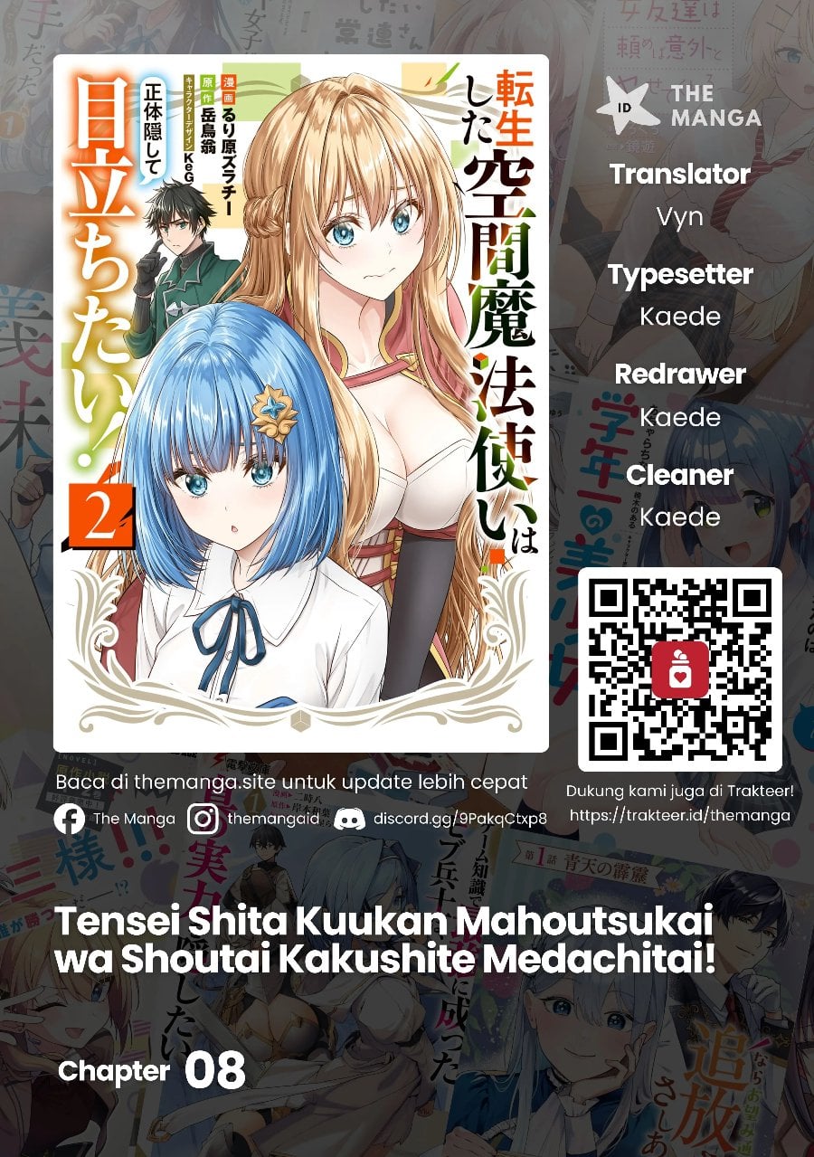 Baca Tensei shita Kuukan Mahoutsukai wa Shoutai Kakushite Medachitai! - Chapter 8 halaman 1