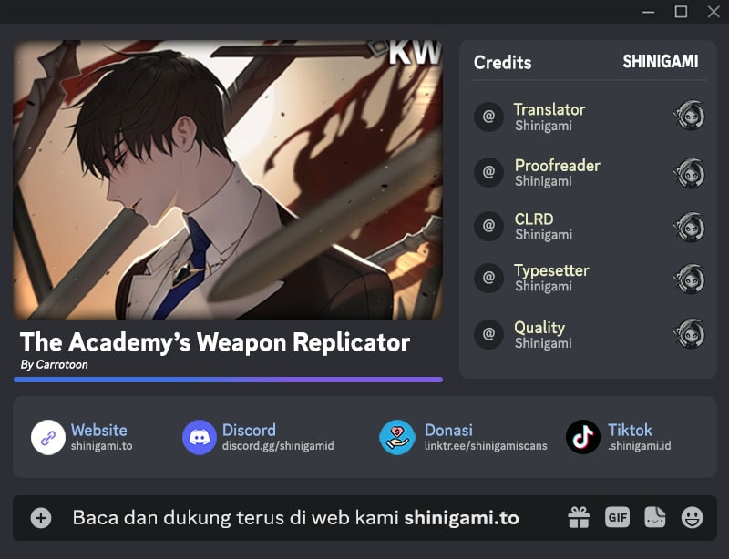 Baca The Academy’s Weapon Replicator Chapter 0.1 Bahasa Indonesia page 6