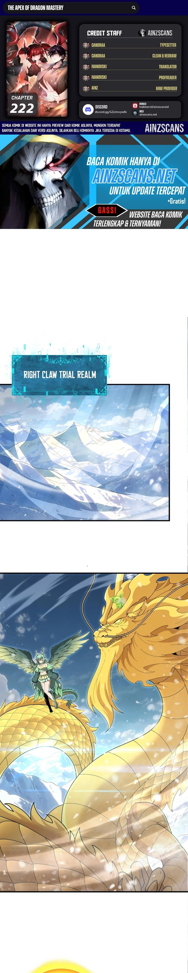 Baca The Apex of Dragon Mastery - Chapter 222 halaman 1