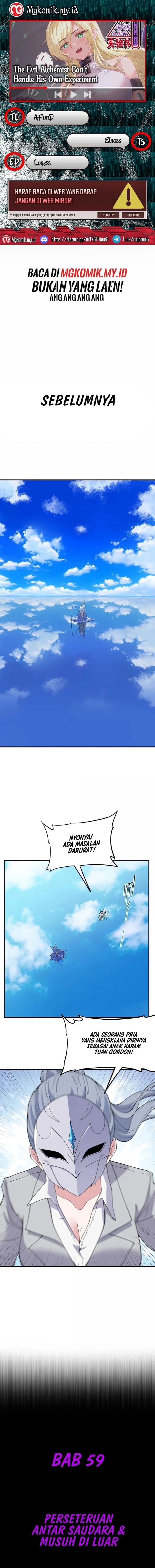 Baca The Evil Alchemist Can't Handle His Own Experiment - Chapter 59 halaman 1