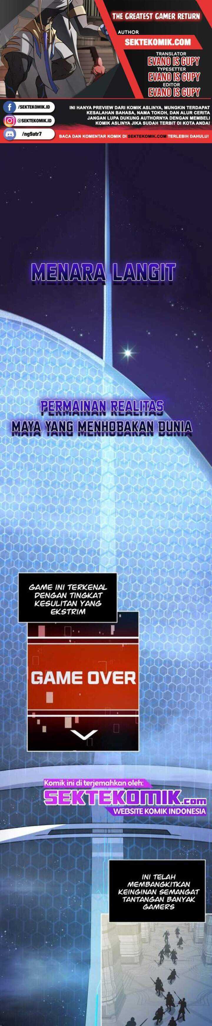 Baca The Greatest Gamer Returns - Chapter 1 halaman 1