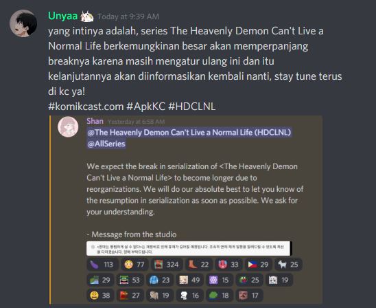 Baca The Heavenly Demon Can’t Live a Normal Life - Chapter 18.5 halaman 1