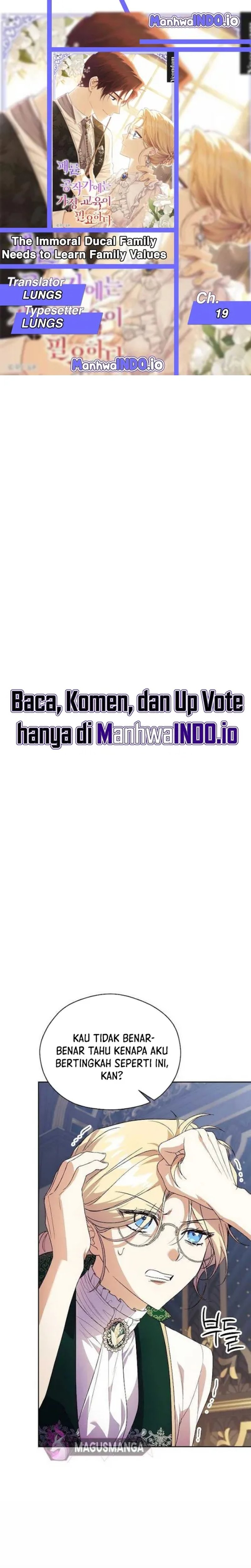 Baca The Immoral Duke Needs to Be Homeschooled - Chapter 19 halaman 1