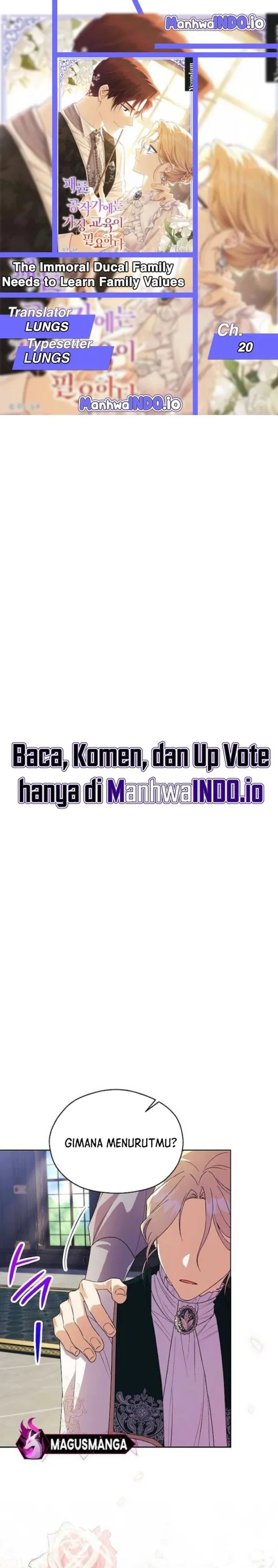Baca The Immoral Duke Needs to Be Homeschooled - Chapter 20 halaman 1