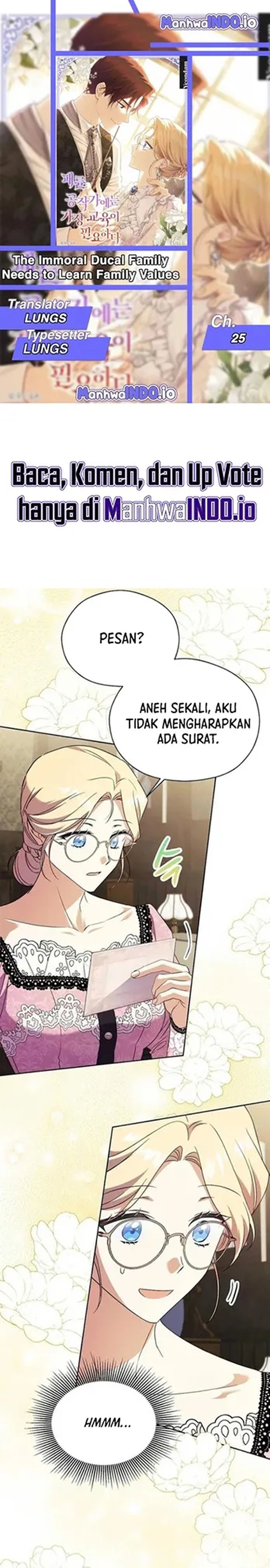 Baca The Immoral Duke Needs to Be Homeschooled - Chapter 25 halaman 1