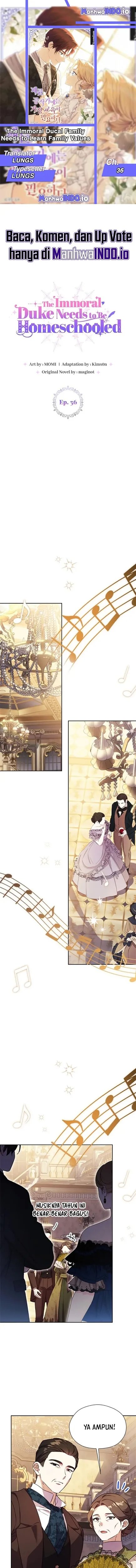 Baca The Immoral Duke Needs to Be Homeschooled - Chapter 36 halaman 1