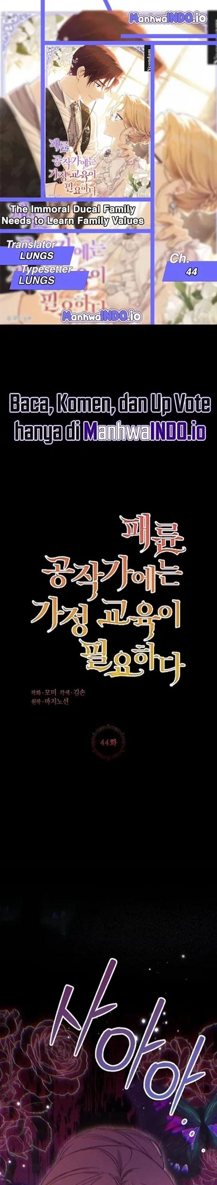Baca The Immoral Duke Needs to Be Homeschooled - Chapter 44 halaman 1
