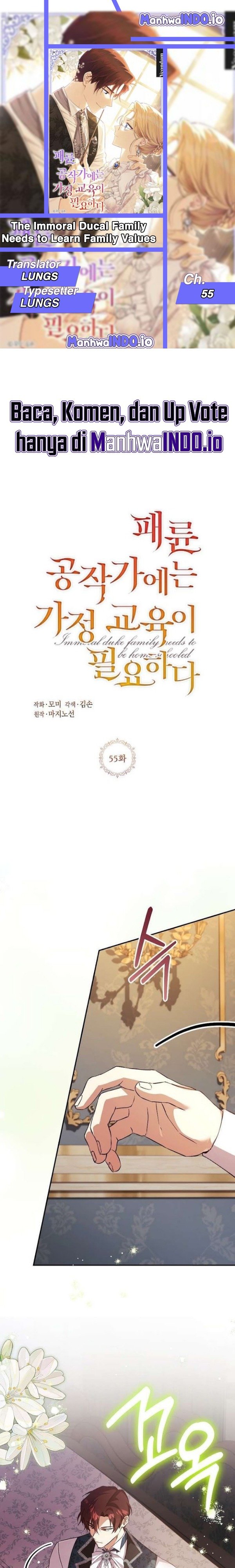 Baca The Immoral Duke Needs to Be Homeschooled - Chapter 55 halaman 1
