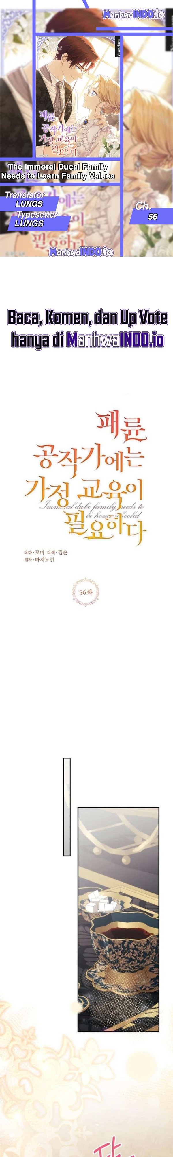 Baca The Immoral Duke Needs to Be Homeschooled - Chapter 56 halaman 1
