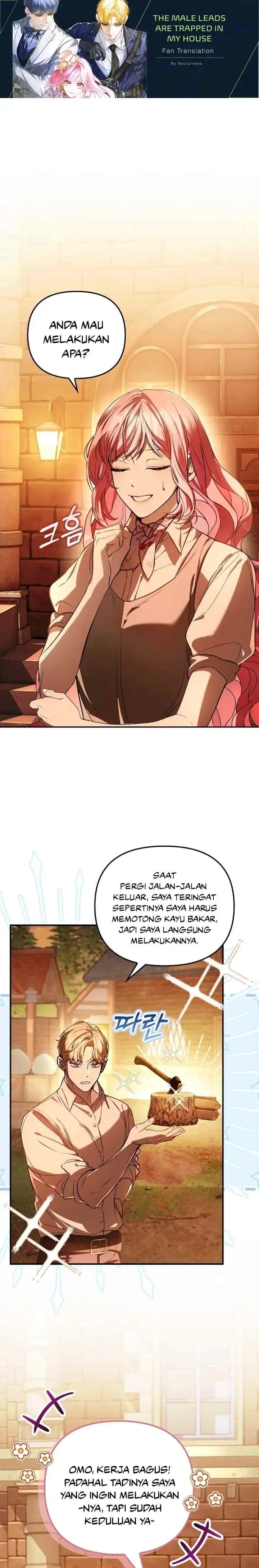 Baca The Male Leads Are Trapped in My House Chapter 14 Bahasa Indonesia page 6