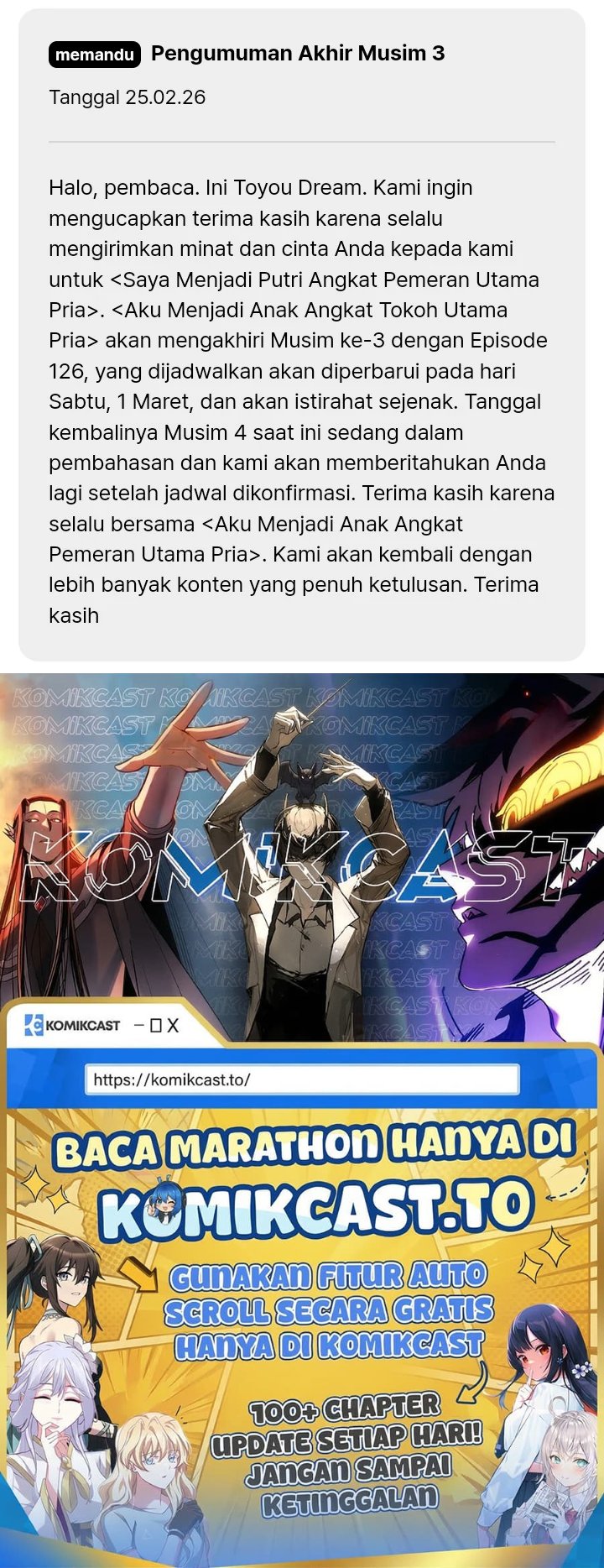 Baca Kill the Male Lead to Become the Villainess - Chapter 124 halaman 76