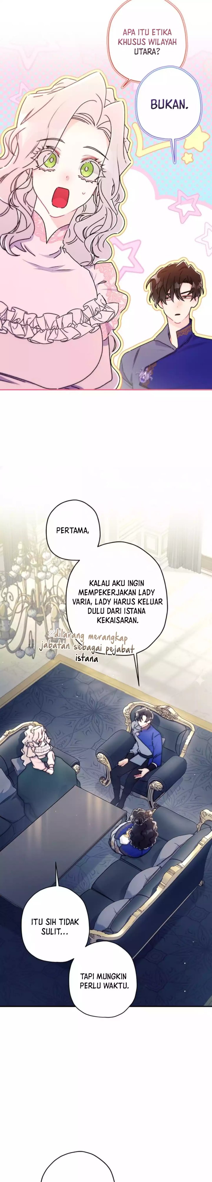Baca Kill the Male Lead to Become the Villainess - Chapter 144 halaman 16