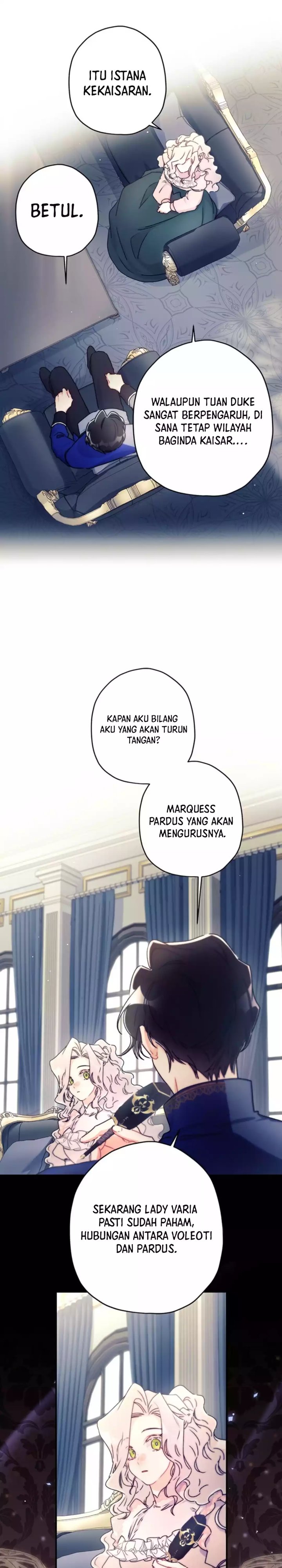 Baca Kill the Male Lead to Become the Villainess - Chapter 144 halaman 18