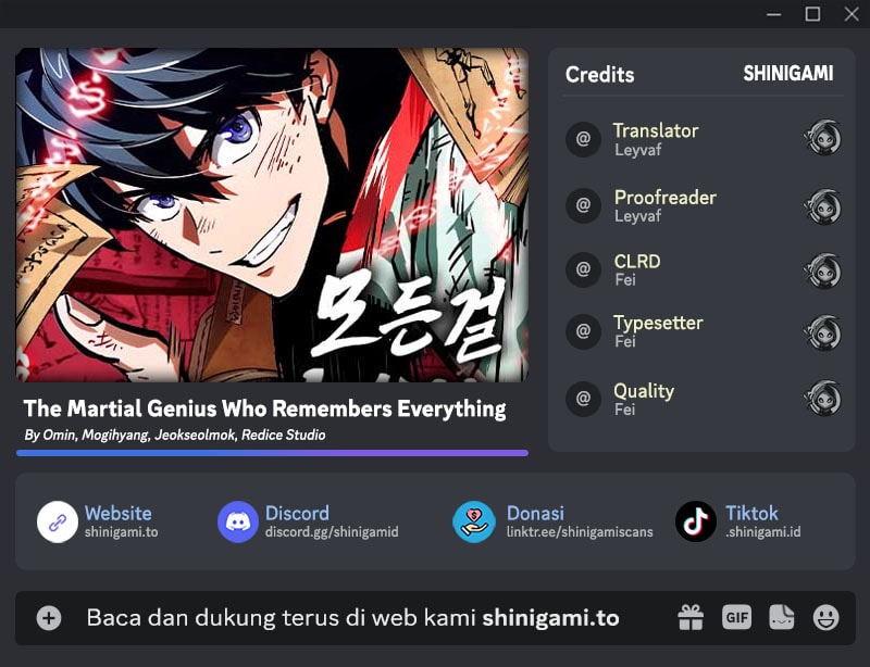 The Martial Genius Who Remembers Everything Chapter 20 - Page 1