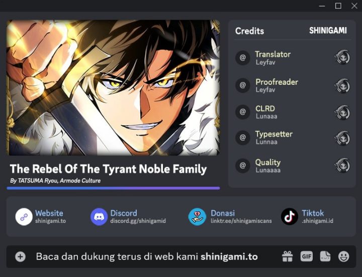 Baca The Rebel Of The Tyrant Noble Family - Chapter 15 halaman 1