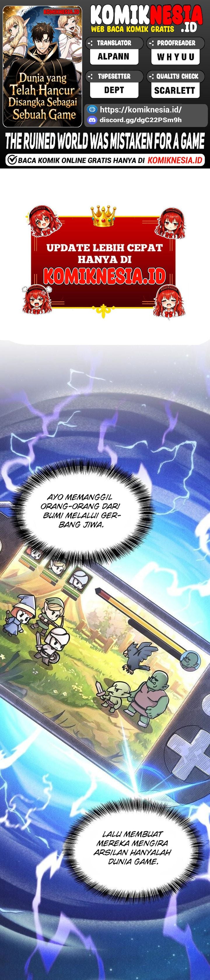 Baca The Ruined World Was Mistaken for a Game - Chapter 2 halaman 1