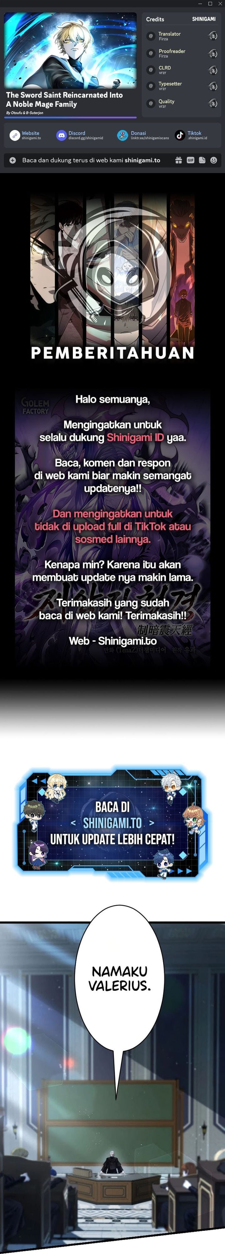 Baca The Sword Saint Reincarnated Into A Noble Mage Family Chapter 6 Bahasa Indonesia page 6