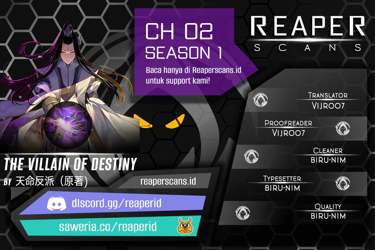 Baca The Villain Of Destiny - Chapter 2 halaman 1