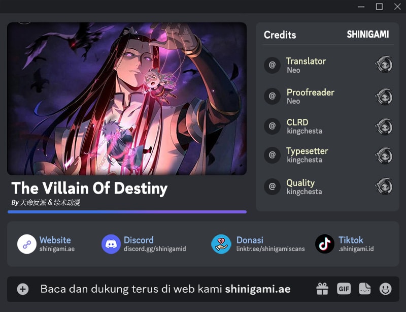 Baca The Villain Of Destiny - Chapter 322 halaman 1