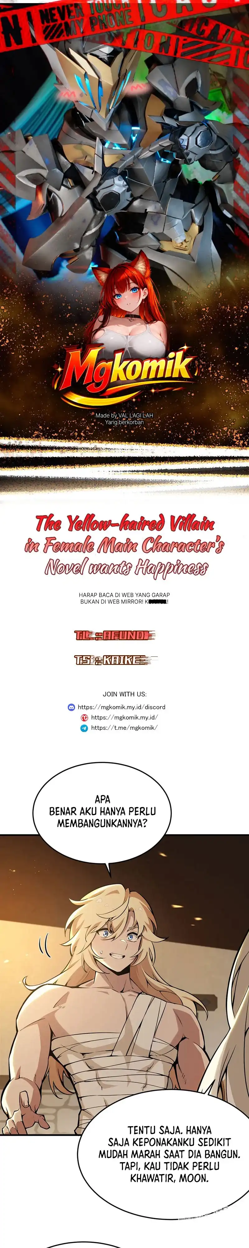 Baca The Yellow-haired Villain in Female Main Character's Novel wants Happiness - Chapter 68 halaman 1