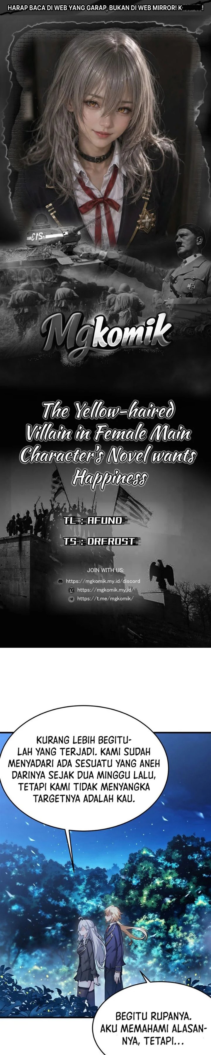 The Yellow-haired Villain in Female Main Character's Novel wants Happiness Chapter 88 - Page 1