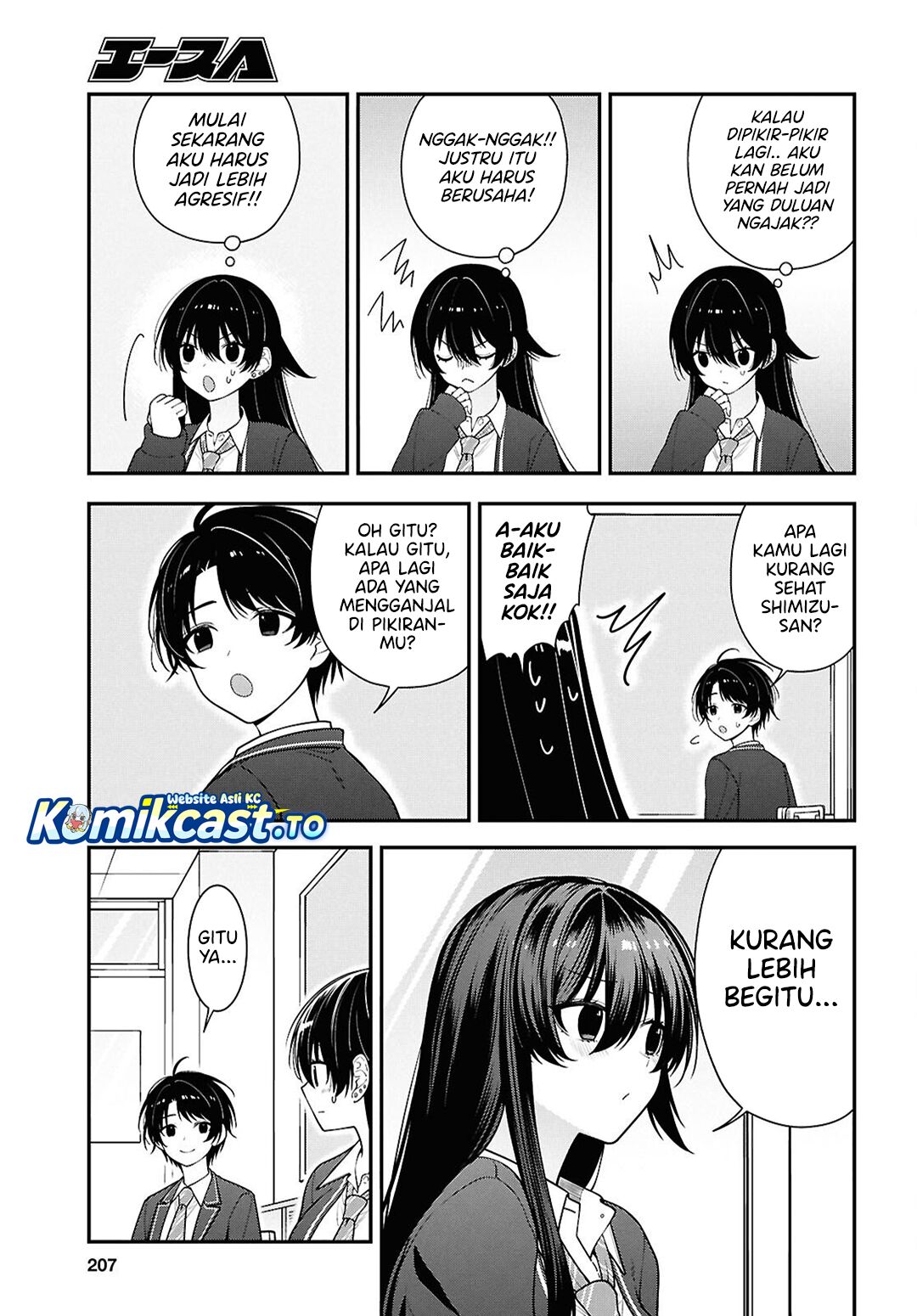 Baca Tonari no Seki no Yankee Shimizu-san ga Kami o Kuroku Sometekita - Chapter 17 halaman 10